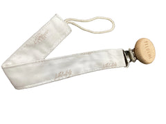 Peluche bebe -taupe botanical paci clip