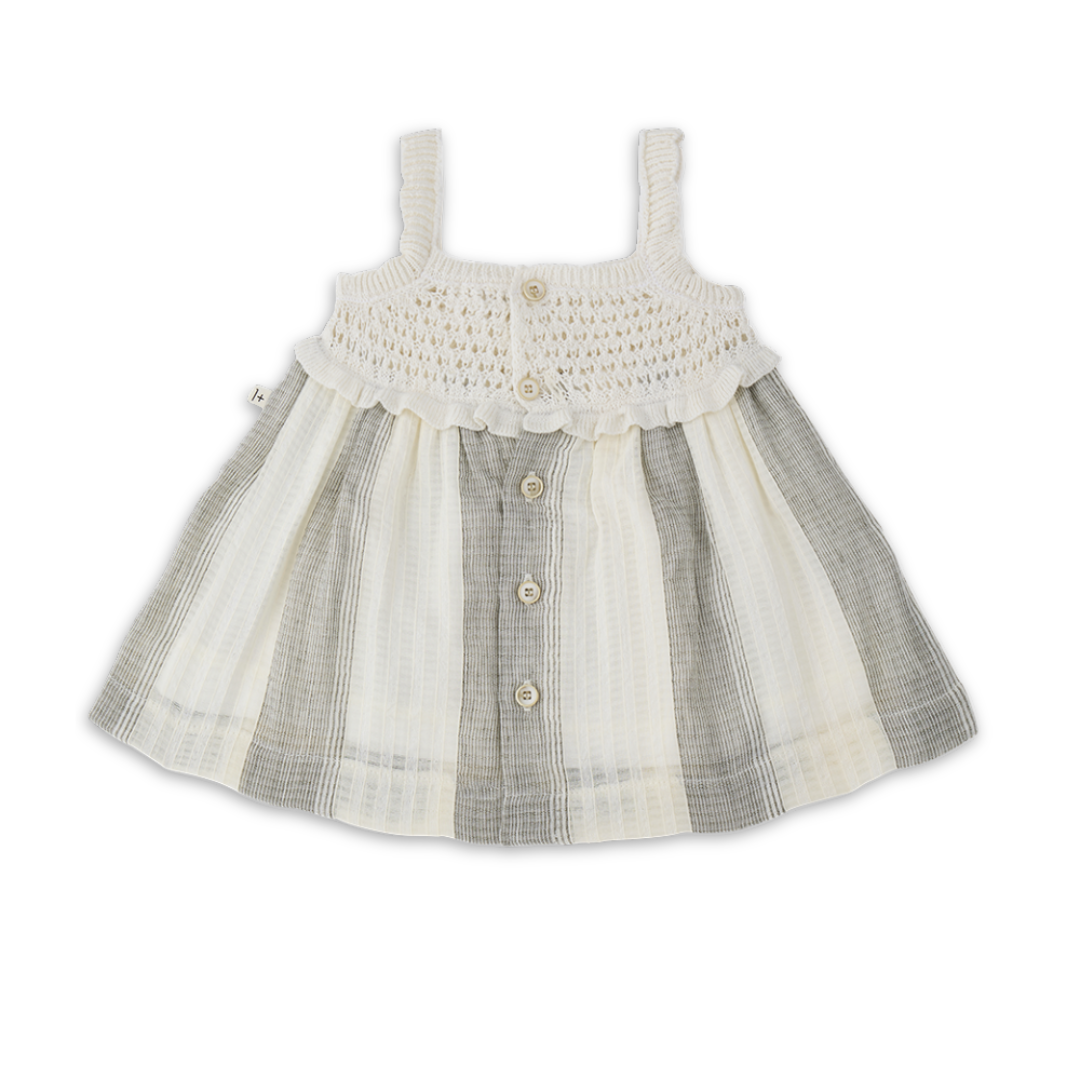 1+ in the family Fontclara Dress Soft Cotton Girls Dress Lightweight Elegant Design