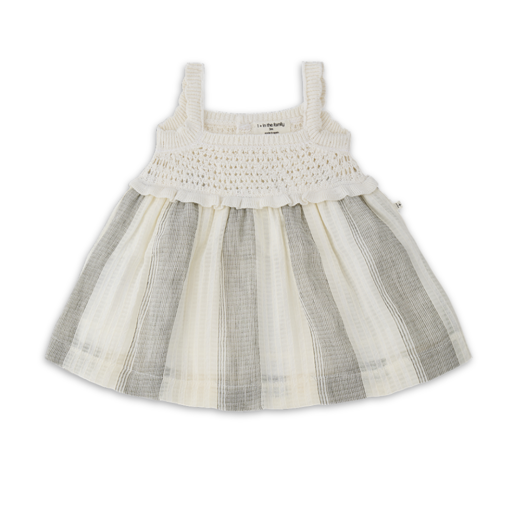 1+ in the family Fontclara Dress Soft Cotton Girls Dress Lightweight Elegant Design