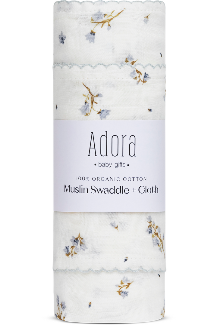 Adora Floral Boys Swaddle + Cloth