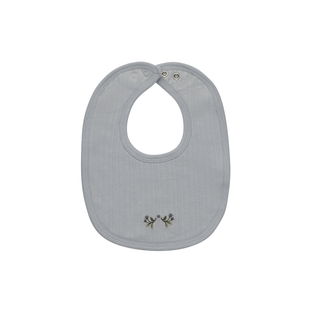 Ely's & Co Floral Embroidered Collar Collection Bib Soft Cotton Baby Feeding Bib Embroidered Floral Detail
