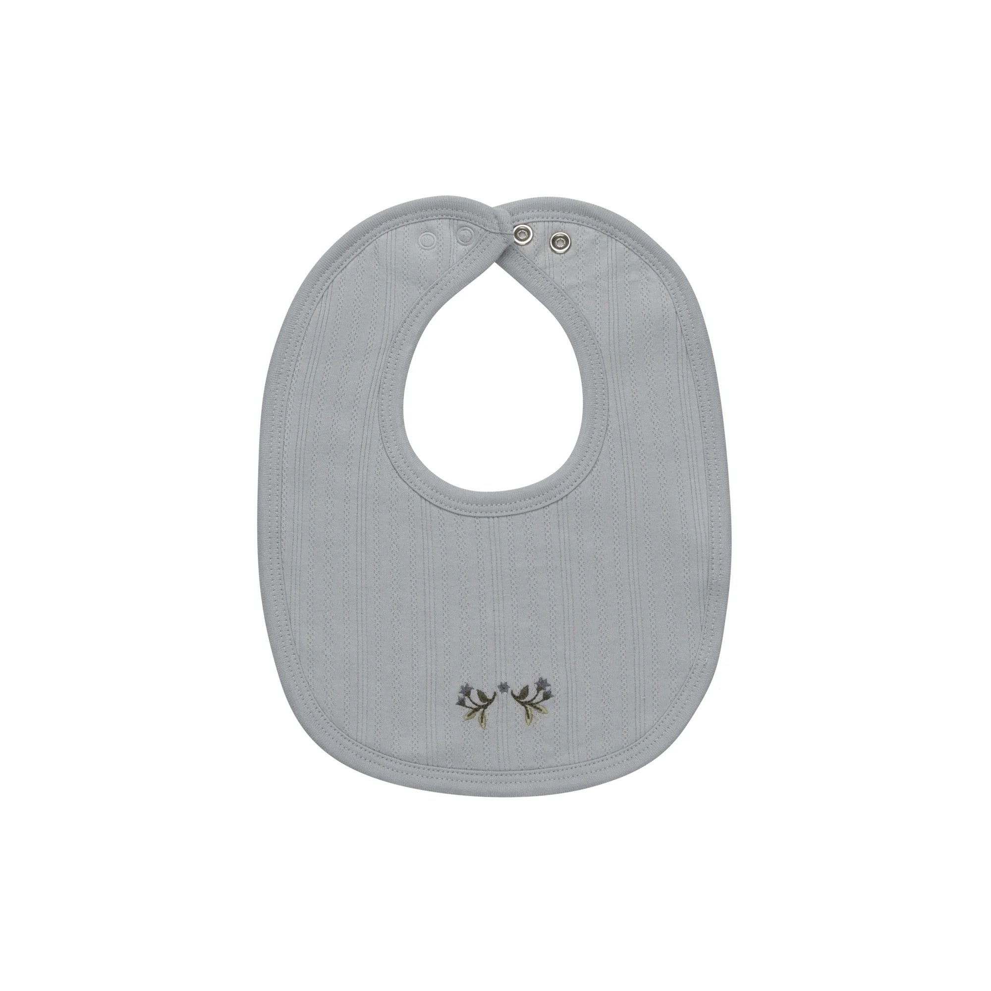 Ely's & Co Floral Embroidered Collar Collection Bib Soft Cotton Baby Feeding Bib Embroidered Floral Detail