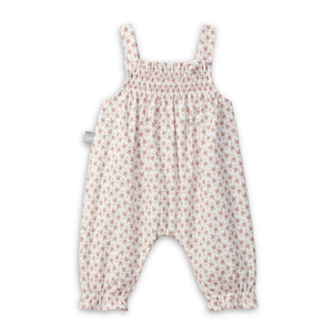 Snug Floral Overall Soft Cotton Baby Overalls Floral Print Lightweight Design