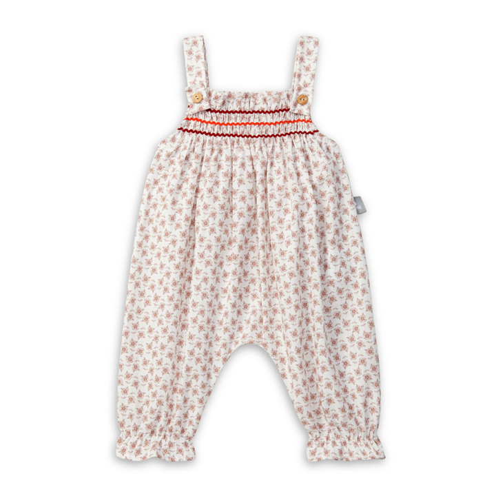 Snug Floral Overall Soft Cotton Baby Overalls Floral Print Lightweight Design