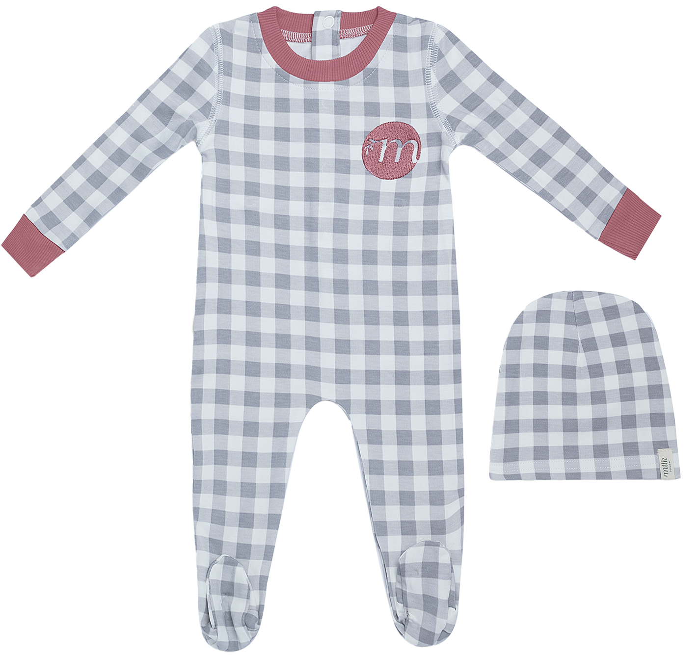 Milk Denmark Girls Pajamas with Beanie - Pane