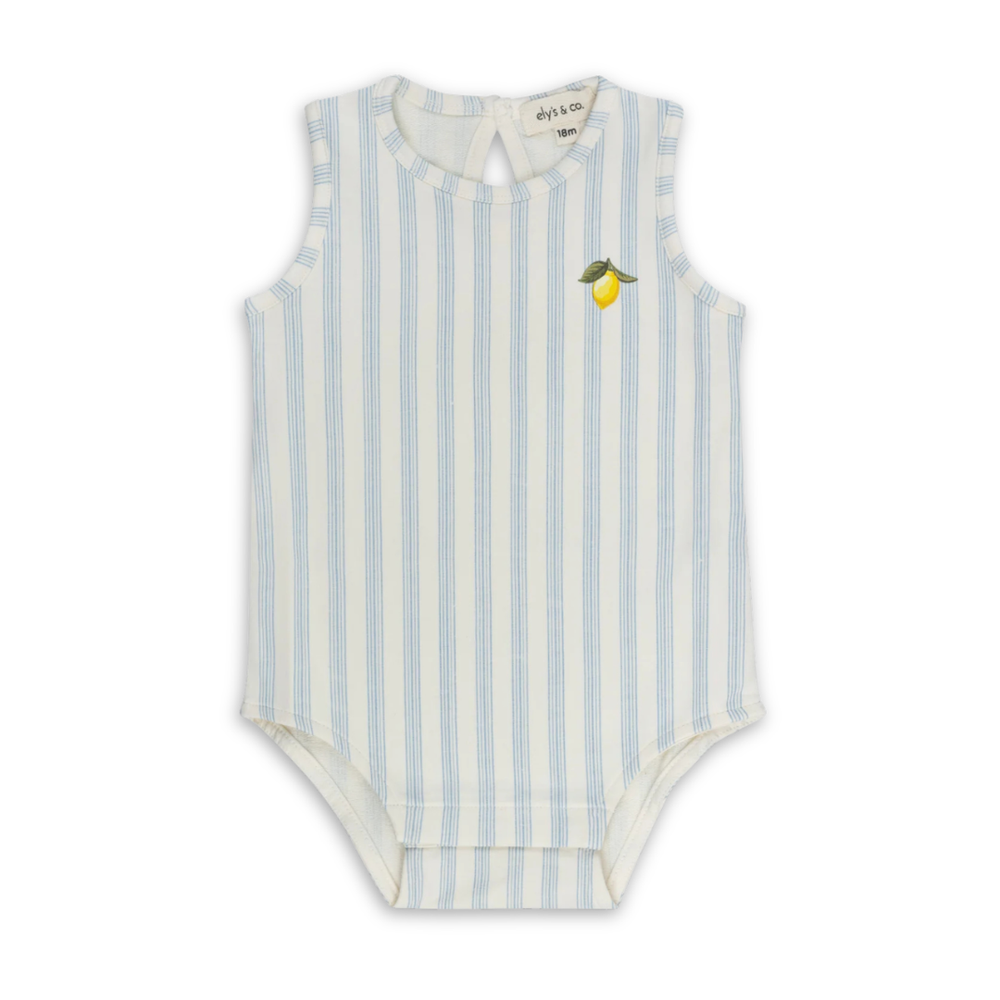 Ely's & Co Fruit Collection Romper Soft Cotton Baby One Piece Outfit Fruit Print Design