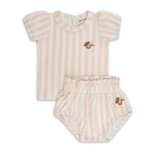 Ely's & Co Fruit Collection Tank and Shorts Set Soft Cotton Kids Outfit Fruit Print Design