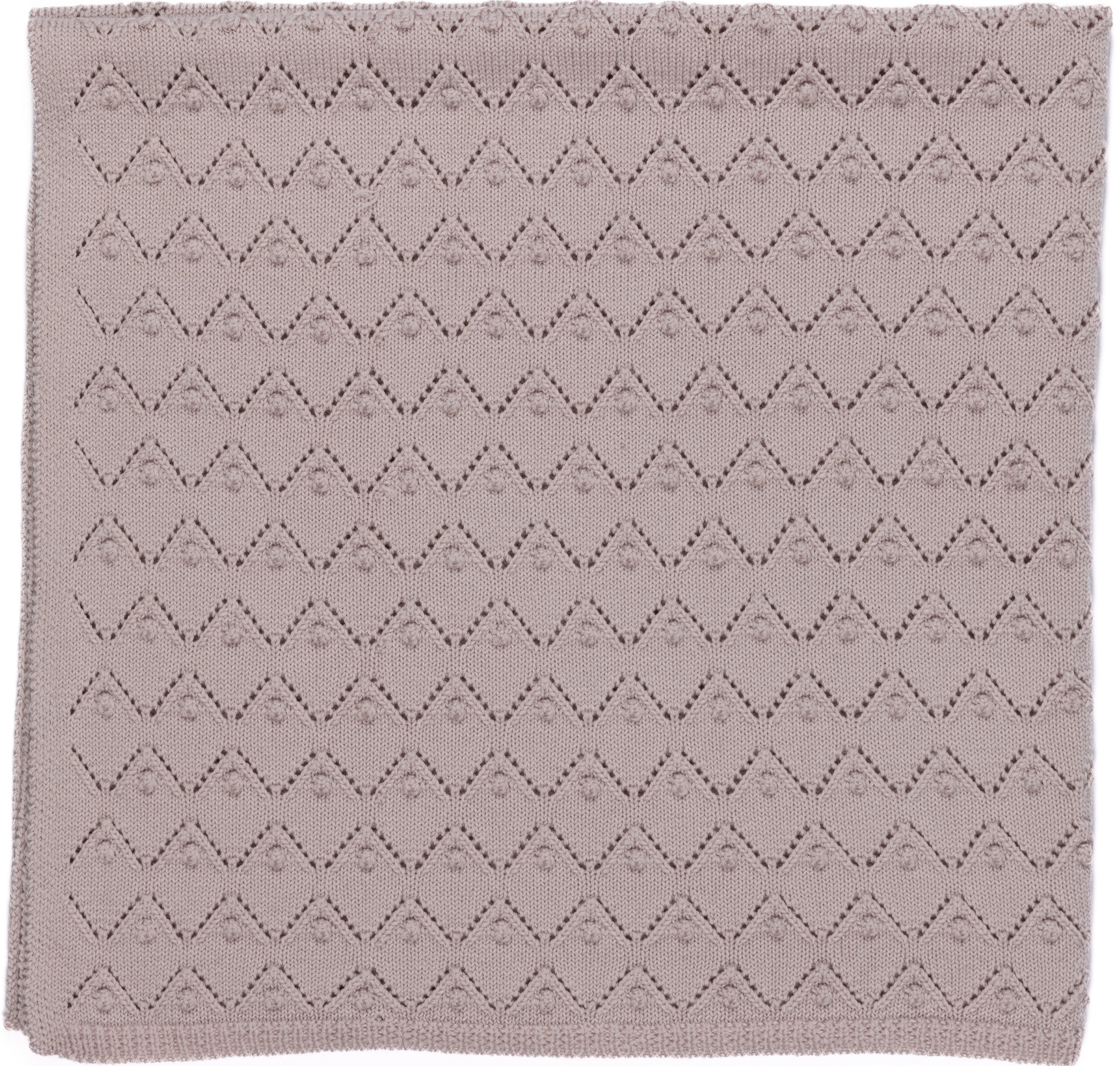 Kipp Baby Light Pink Chunky Pointelle Knit Blanket