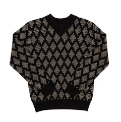 Kipp Charcoal Pattern V-Neck Sweater | Modern Comfort