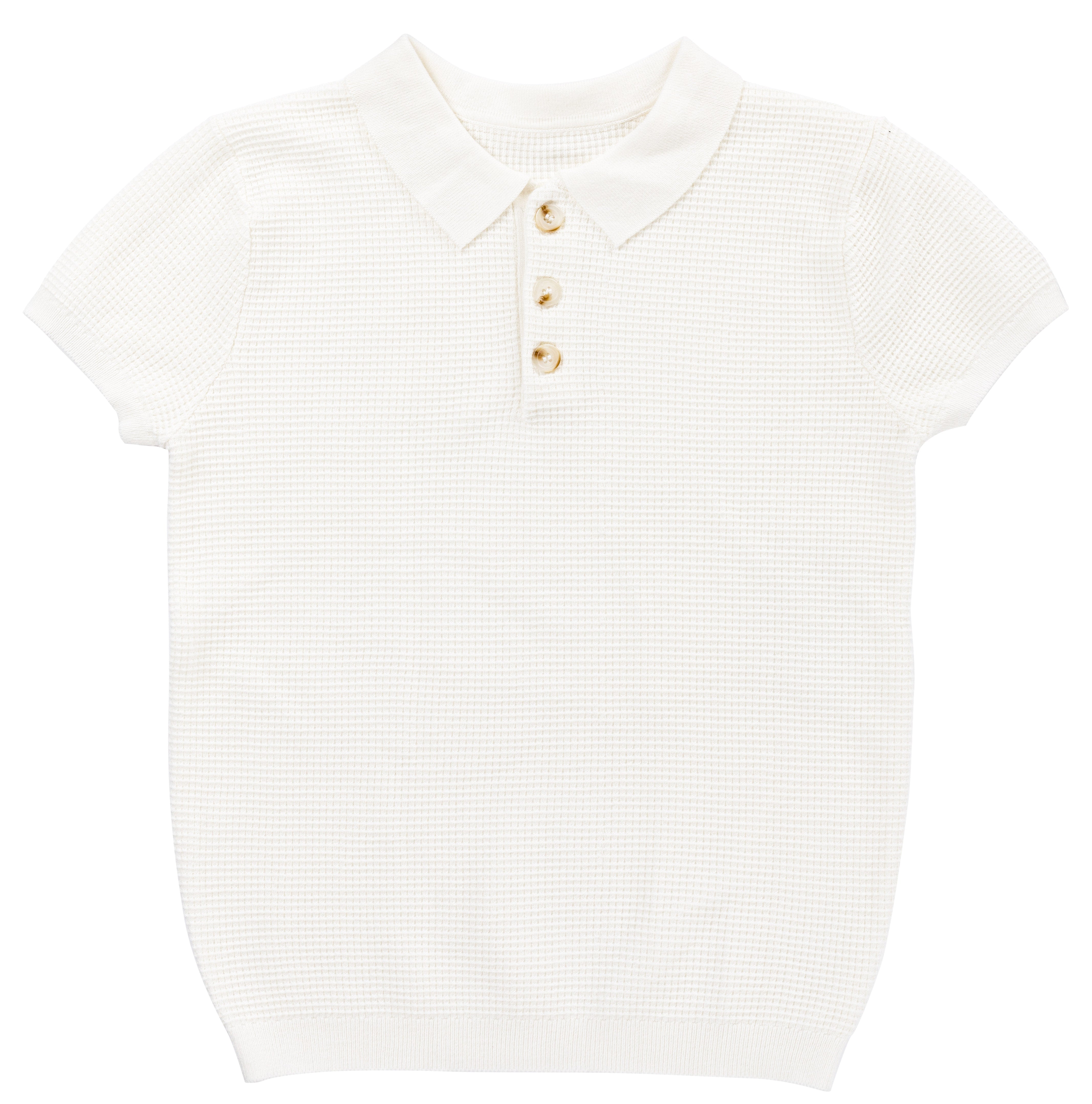 Klai White Waffle Knit Sweater