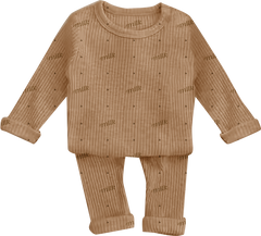 Milk Denmark Clay Ribbed Set – Soft Cotton Baby Outfit | Neutral Newborn Gift Set