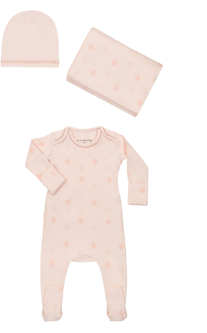 Aime Girls Printed Footie Set