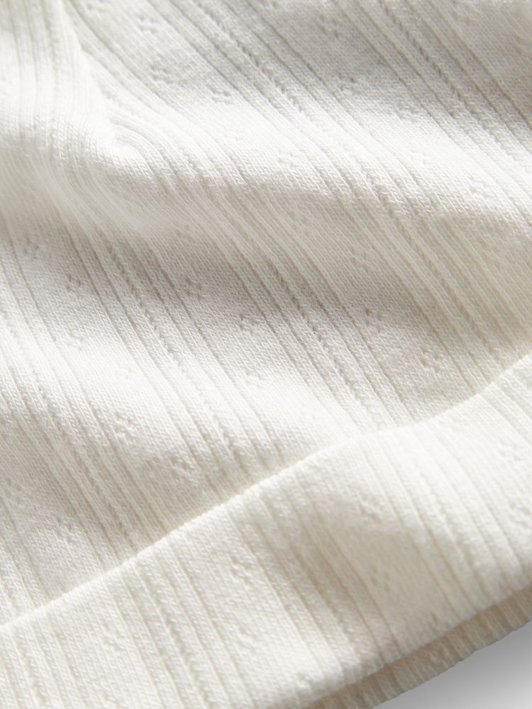 MarMar Gentle White Pointelle Rubetta Footie + Hat