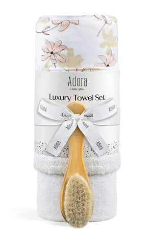 printed bamboo bath towel washcloth brush