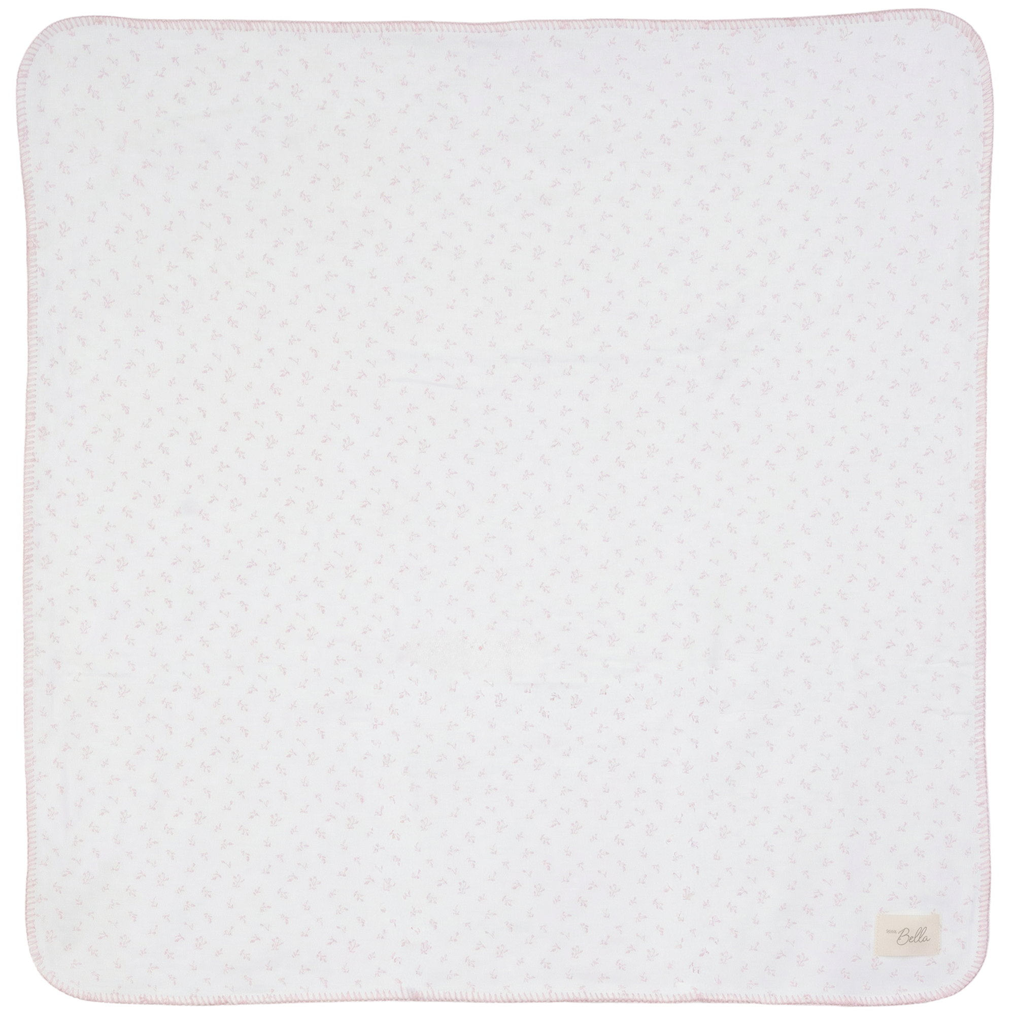 Bebe Bella Girls Cherry Rib Blanket Cream Mauve Soft Rib Cotton Baby Blanket Cherry Print Design