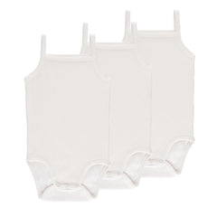 Ely's & Co 3 Pack Ribbed Strap Undershirt Ivory Scallop