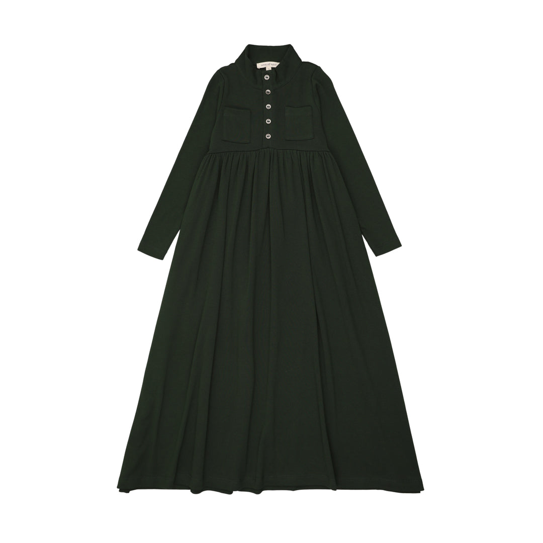 girls dress with long sleeves on a white background