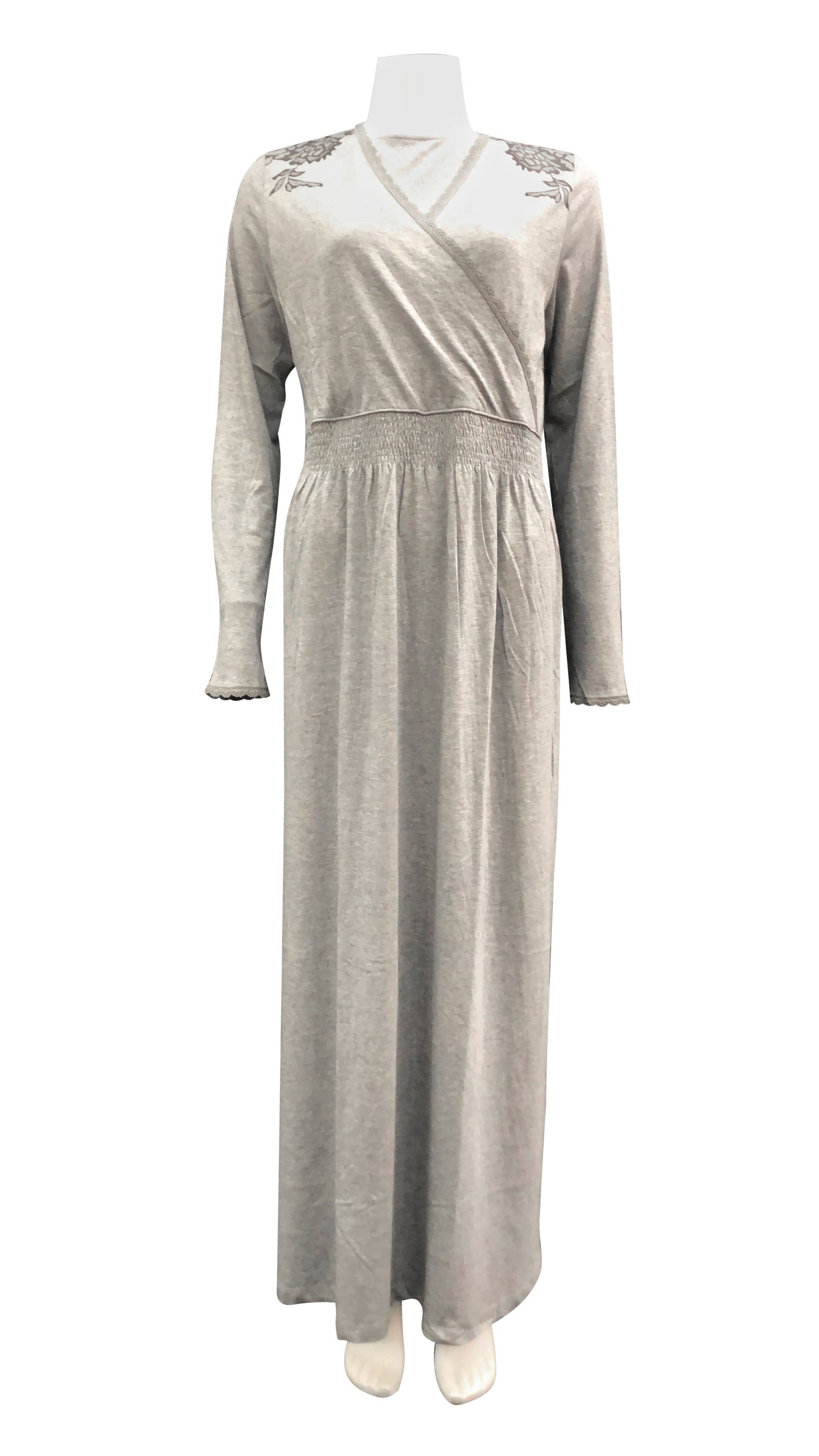 Experience luxurious comfort with our Pima Cotton Smocked Wrap Nursing Nightgown. Breathable, elegant, and nursing-friendly—perfect for postpartum and beyond.