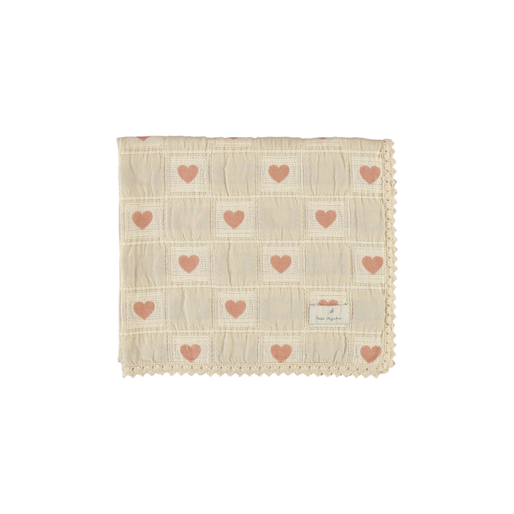 Bebe Organic Heart Mauve Patchwork Pillowcase