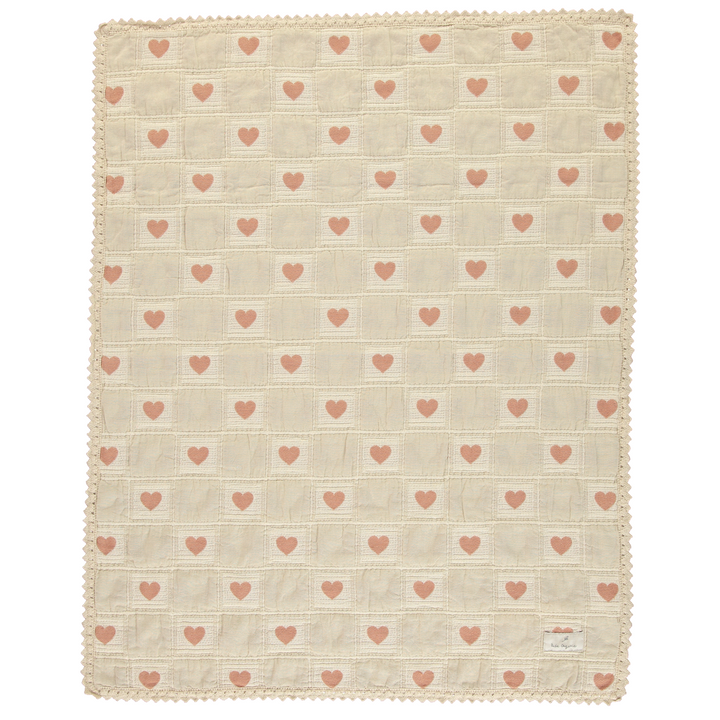 Bebe Organic Heart Mauve Patchwork Pillowcase