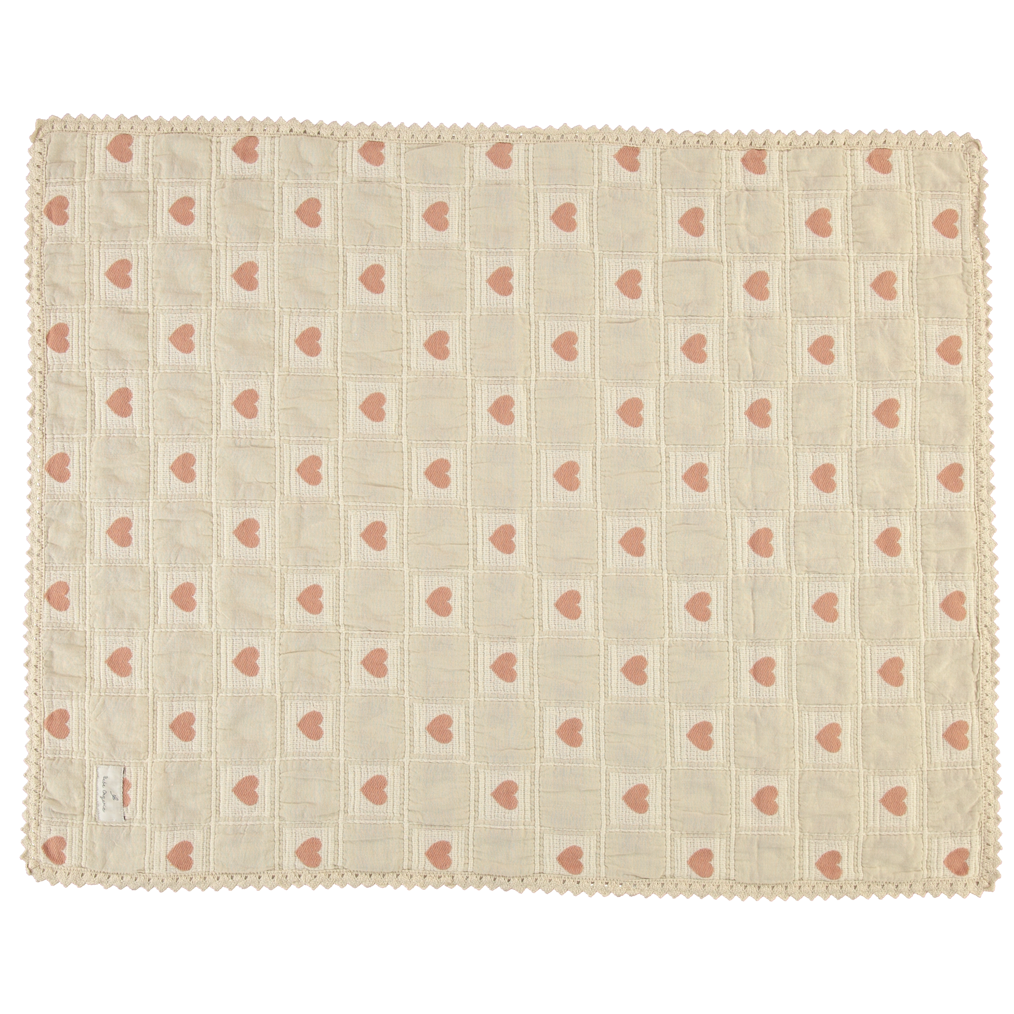 Bebe Organic Heart Mauve Patchwork Pillowcase
