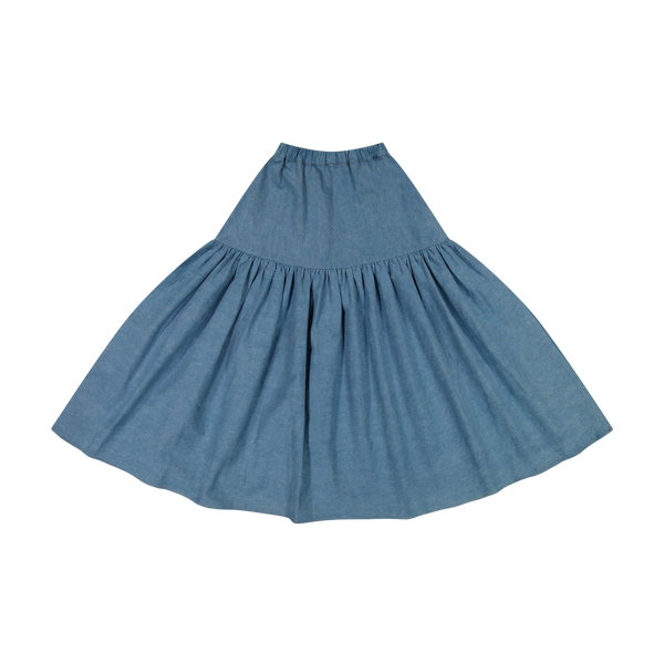 Retro Kid - Hollis Denim Full Skirt - Maxi Length