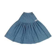 Retro Kid - Hollis Denim Full Skirt - Maxi Length