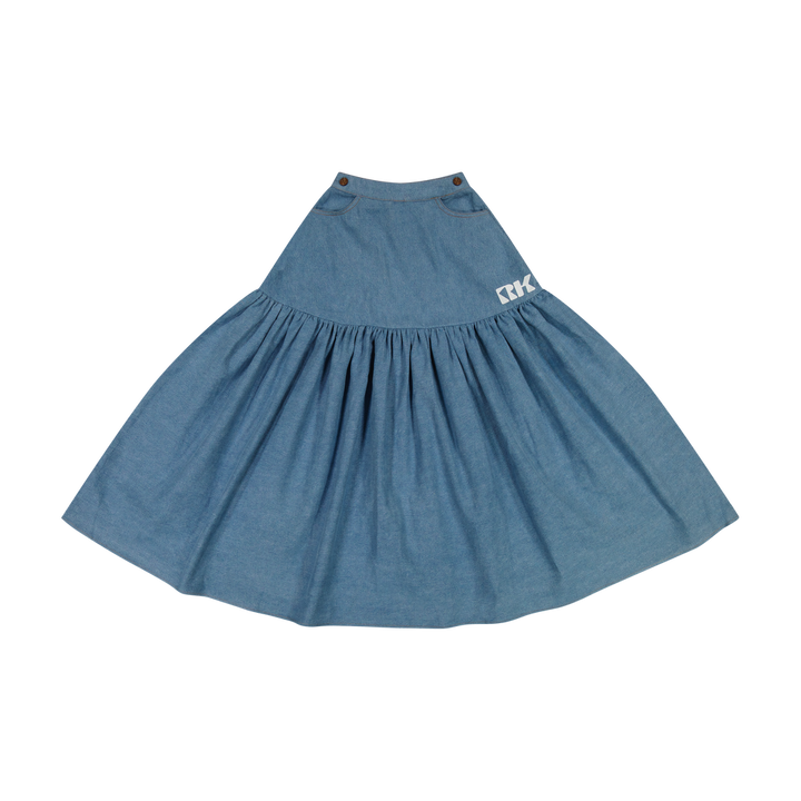Retro Kid - Hollis Denim Full Skirt - Maxi Length