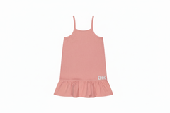 Retro KId - Hollis Denim Strap Ruffle Dress