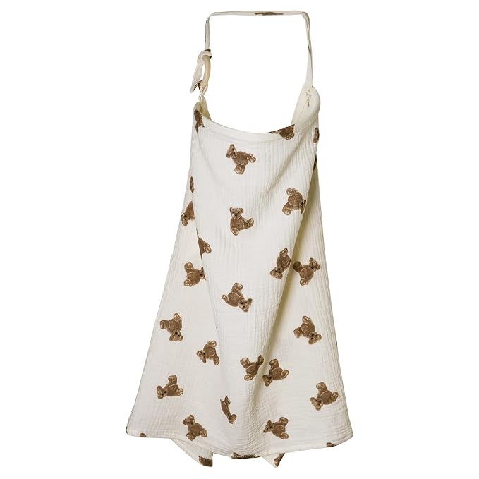 Teddy Bear Print Muslin Nursing Cover