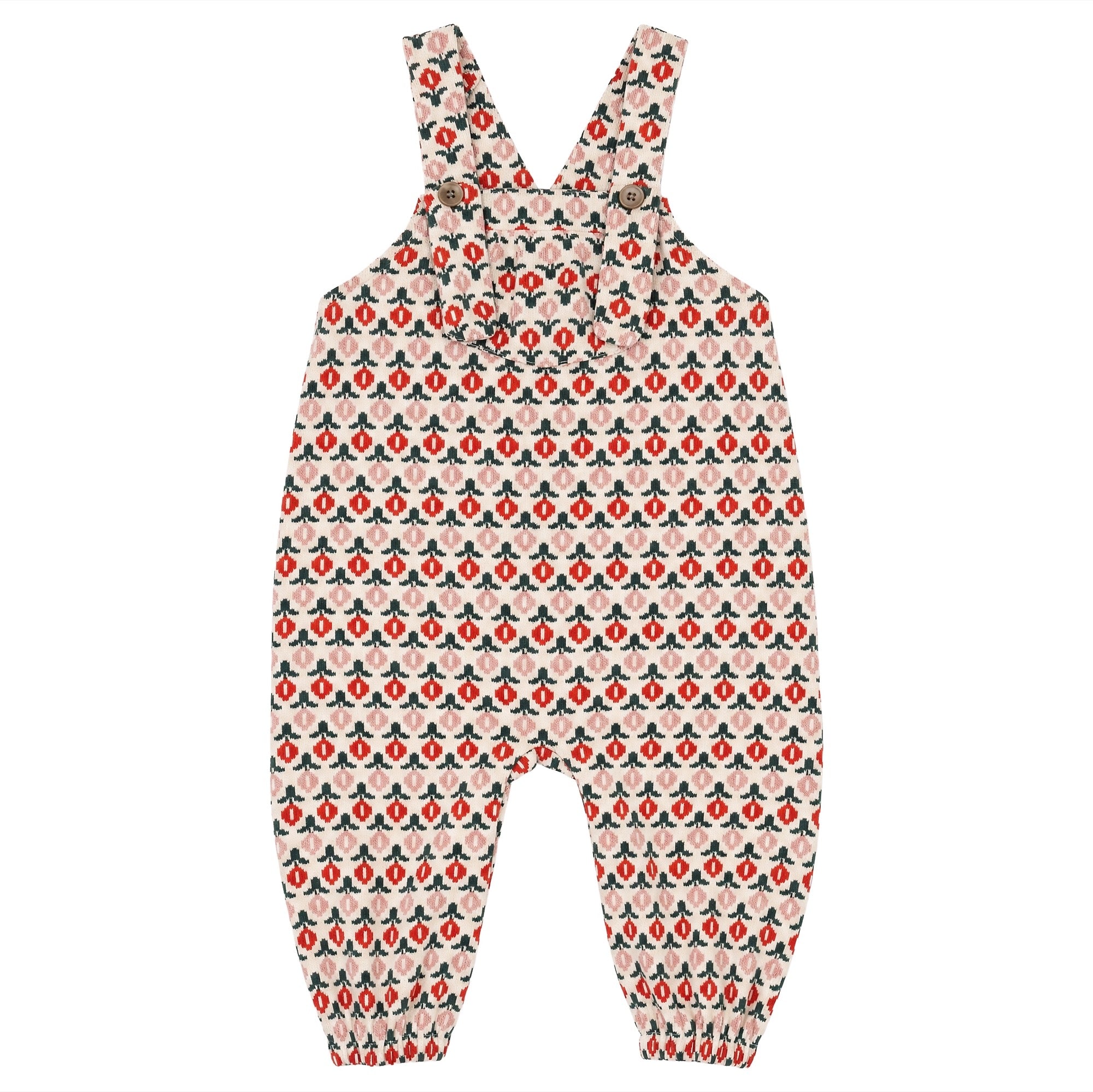 Mini P – Cream Printed Cord Romper | Cream