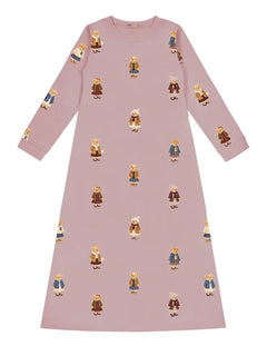 Crew Lounge Dusk Teddy Pattern Nightgown