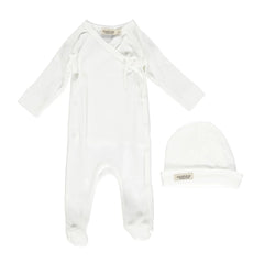 MarMar Gentle White Rubetta Footie + Hat