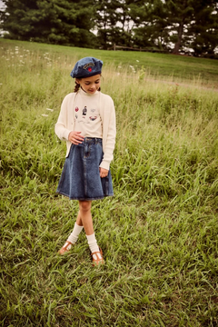 Little Parni – Printed Turtleneck | Ivory