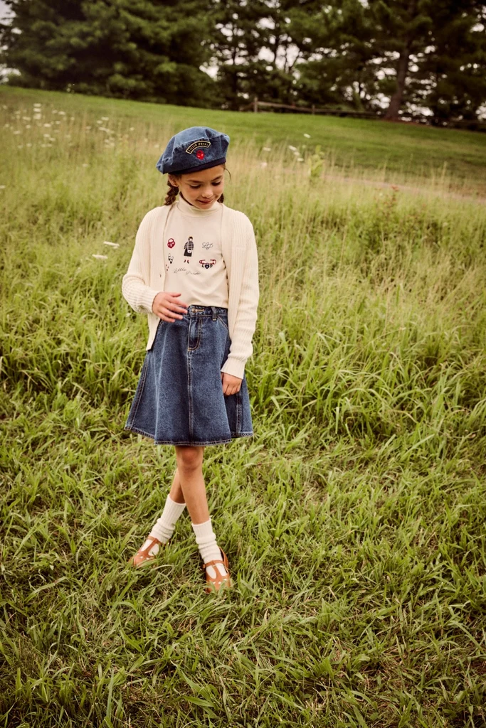 Little Parni – Printed Turtleneck | Ivory