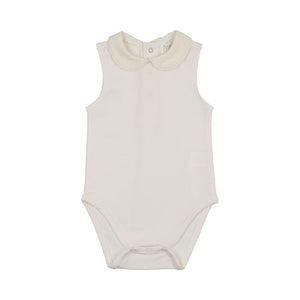 Peluche Bebe Bodysuit - Crochet Trim Sleeveless