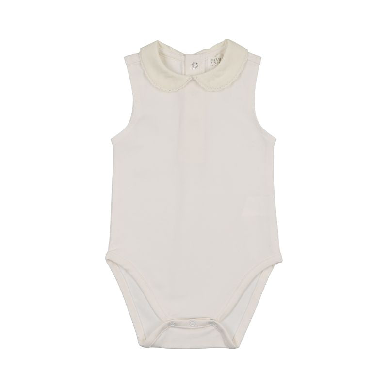 Peluche Bebe Bodysuit - Crochet Trim Sleeveless