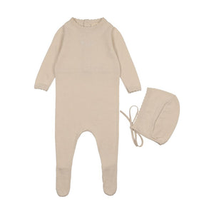 Peluche Bebe – Signature Knit Footie & Bonnet Set