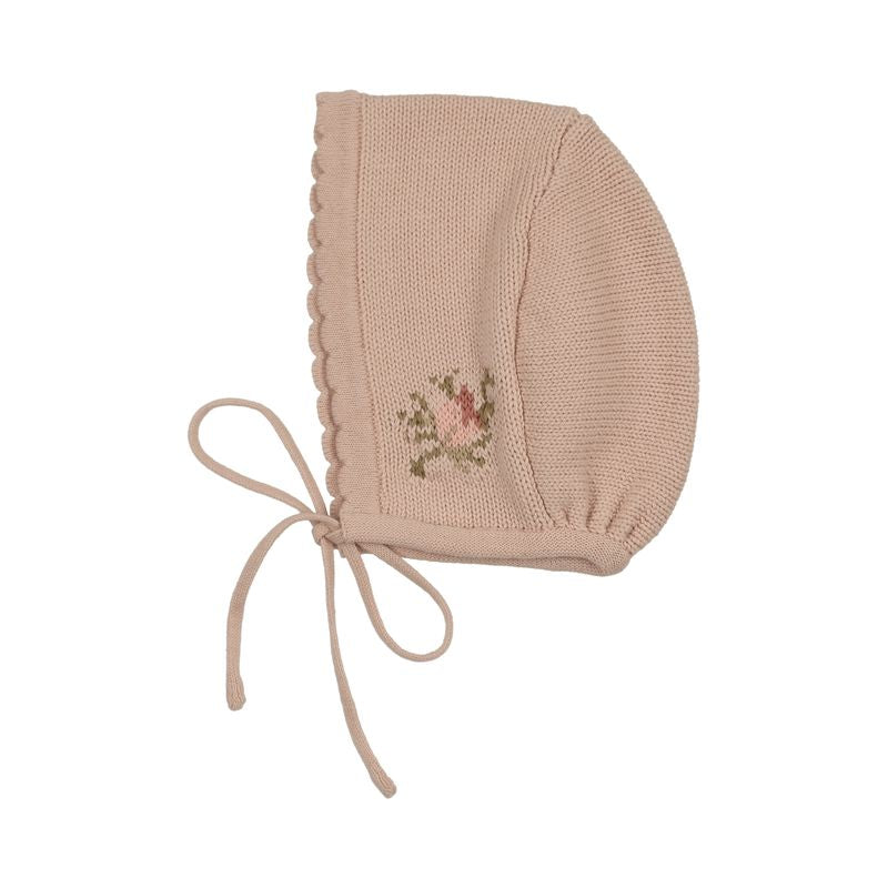 Peluche Bebe – Floral Intarsia Knit Bonnet