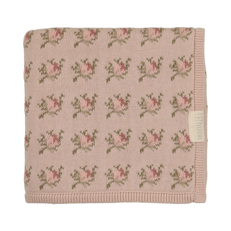 Peluche Bebe – Floral Intarsia Knit Blanket