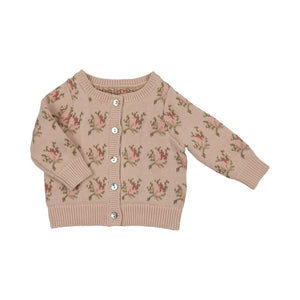 Peluche Bebe – Floral Intarsia Knit Cardigan