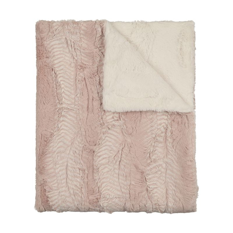 Peluche Bebe – Feather Rose & Natural Fur Blanket