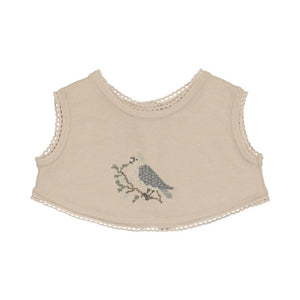 Peluche Bebe – Knit Cross Stitch Overlay Bib