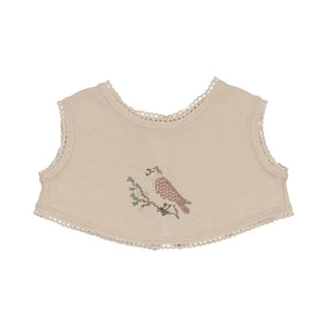 Peluche Bebe – Knit Cross Stitch Overlay Bib
