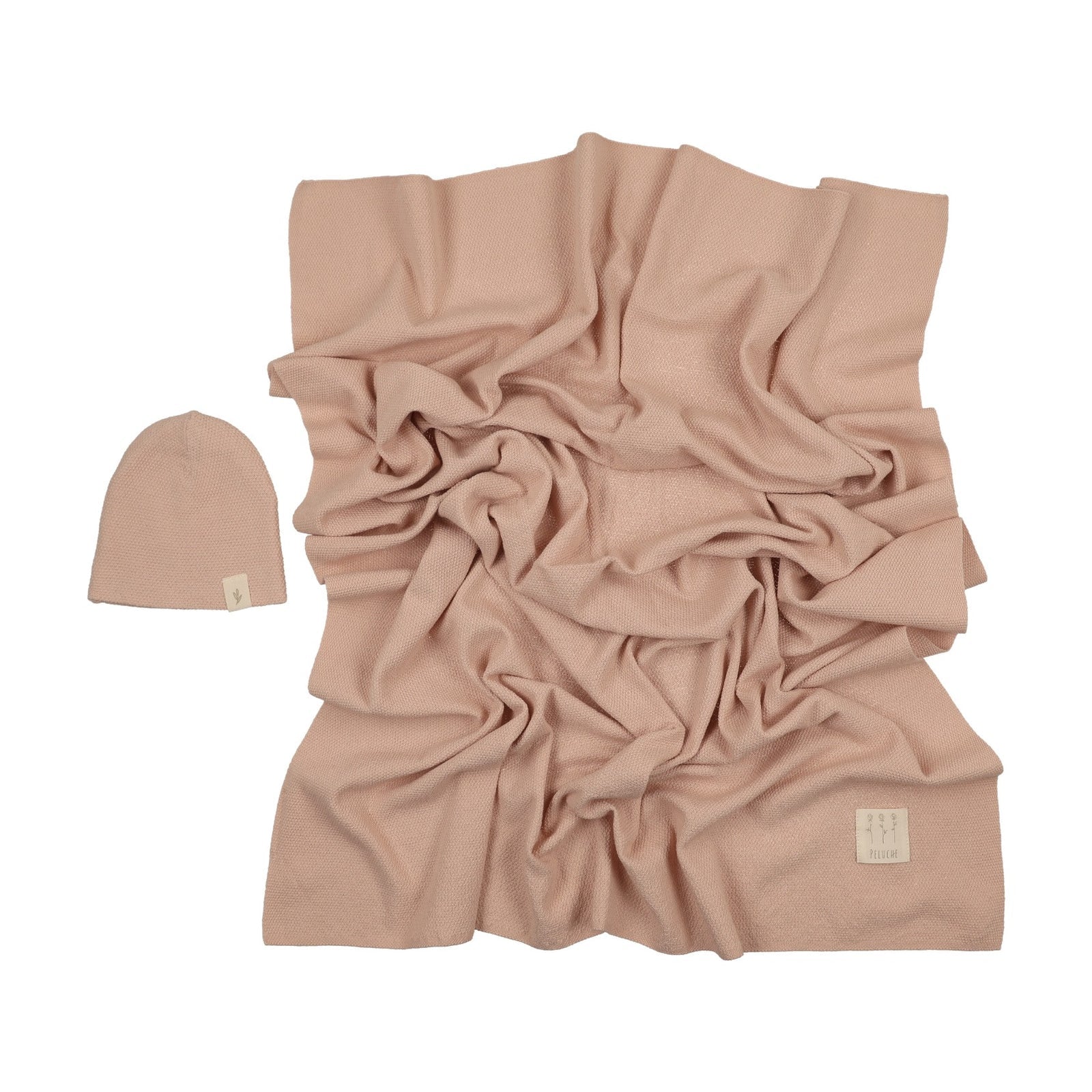 Peluche Bebe – Knit Swaddle & Beanie Set