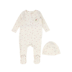 Bebe Jolee Pink Floral Seamed Footie