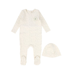 Bebe Jolee Green Floral Seamed Footie