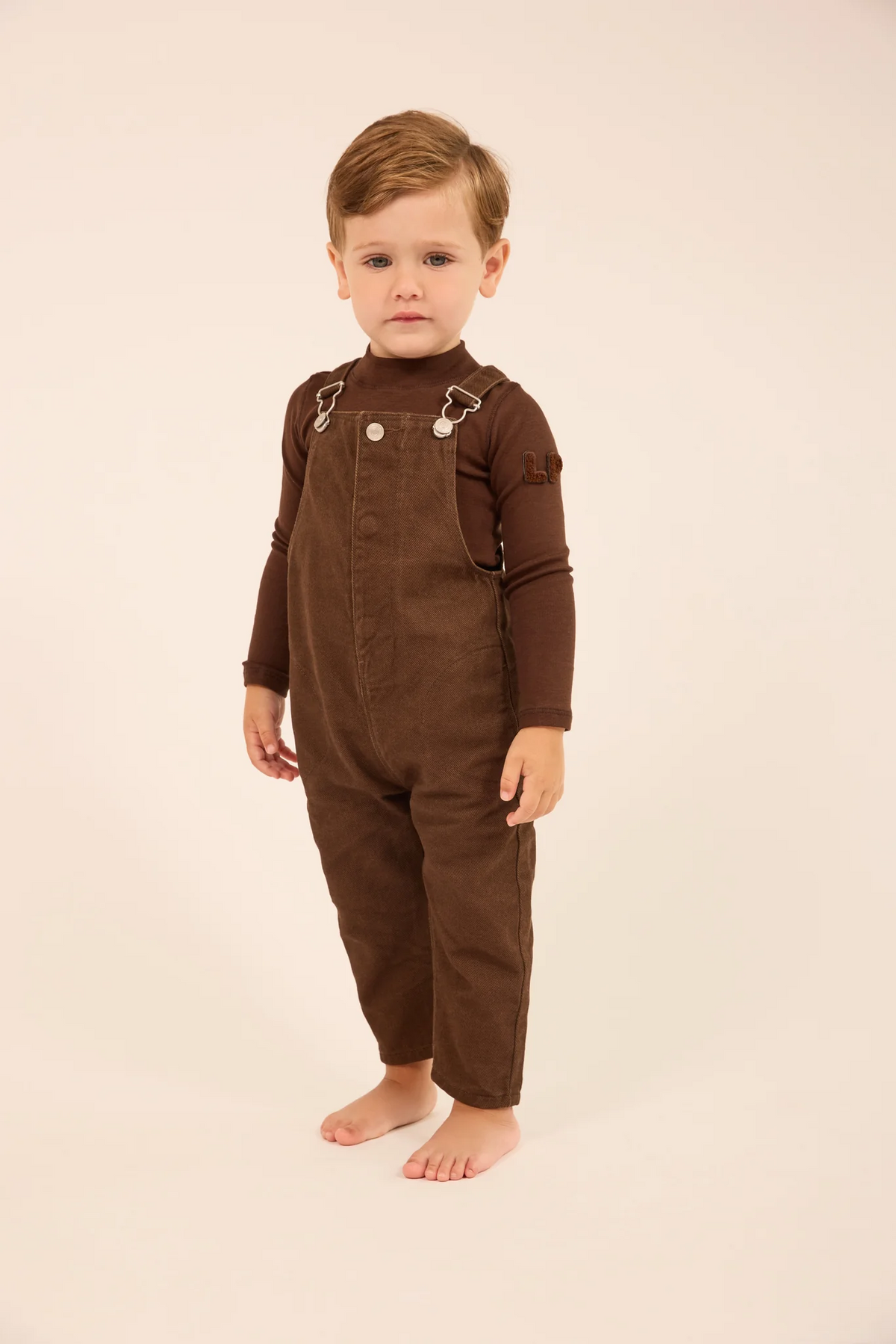 Little Parni – Casual Mockneck Onesie | Brown