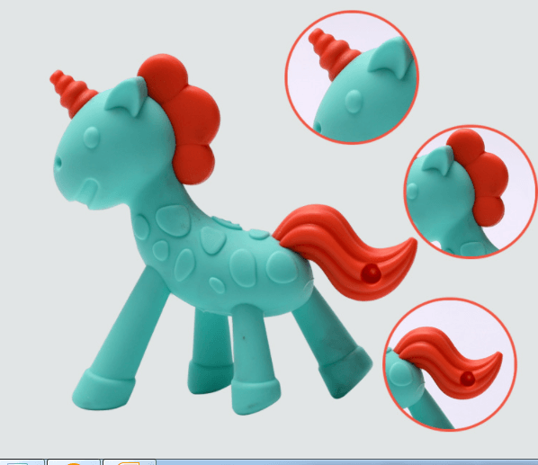 Boon Silicone Teether | Baby Teething Toy | Unicorn