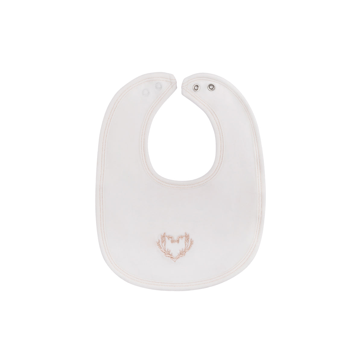 Ely’s & Co. – Girl Metallic Wreath Bib | Ivory